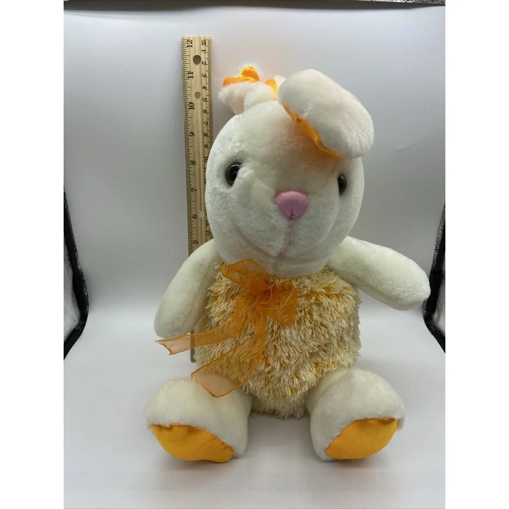 Genich International Orange Bunny Rabbit Plush Easter 10.5